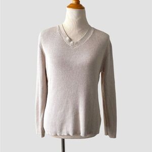 Croft & Barrow Knit Sweater V-Neck Pullover Cotton Long Sleeve size 1X